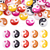 30Pcs 5 Colors Printed Natural Freshwater Shell Beads SHEL-TA0001-10-8