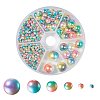 Rainbow ABS Plastic Imitation Pearl Beads OACR-YW0001-03G-1