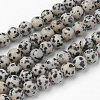 Natural Dalmatian Jasper Bead Strands G-G735-68-8mm-1