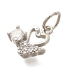 Rack Plating Brass Micro Pave Cubic Zirconia Charms KK-H508-31P-2