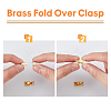 SUPERFINDINGS 12Pcs Eco-Friendly Brass Watch Band Clasps KK-FH0007-18-4