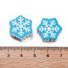 Christmas Theme Printed Wood Beads WOOD-M015-05E-3