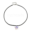 Waxed Cord Necklaces NJEW-P310-08P-3