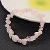 Chips Natural Rose Quartz Beaded Stretch Bracelets BJEW-JB02131-01-1