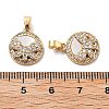 Brass Micro Pave Cubic Zirconia Charms KK-L222-017G-3