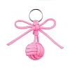 Polyester Braid Ball 304 Stainless Steel Keychains KEYC-JKC01117-02-1