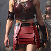 Medieval Viking PU Leather Belt Skirt AJEW-WH20077-031B-5