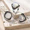 Opalite Adjustable Rings G-P560-03AS-06-1