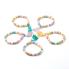 Handmade Polymer Clay Beads Stretch Bracelets for Kid BJEW-JB06625-1