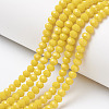 Opaque Solid Color Glass Beads Strands X1-EGLA-A034-P4mm-D04-1