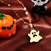 Halloween Stainless Steel Enamel Pendant Necklaces PA5568-3