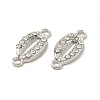 Alloy Connector Charms with Crystal Rhinestone FIND-H039-74P-2