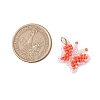 Glass Seed Beaded Butterfly Pendants PALLOY-MZ00473-3