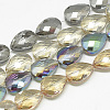 Electroplate Glass Beads Strands EGLA-S151-18x13mm-M-1