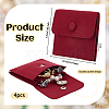 Microfiber Jewelry Flap Pouches ABAG-WH0032-121C-2