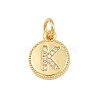 Brass Micro Pave Clear Cubic Zirconia Charms CU-CBA56CE-12G-K-1