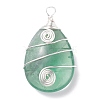 Natural Gemstone Pendants PALLOY-JF01438-2