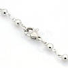 Tarnish Resistant Casual Style 304 Stainless Steel Ball Link Chain Bracelets STAS-O036-06P-2