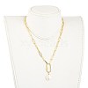 Flat Round Natural Baroque Pearl Pendant Necklaces NJEW-JN03085-7
