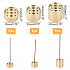3Pcs 3 Style Brass Incense Burner Holder AJEW-GA0003-75-2