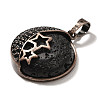 Natural Lava Rock Pendants G-P560-01R-21-2