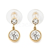 304 Stainless Steel Rhinestone Dangle Stud Earrings EJEW-G423-17G-01-4