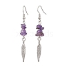 Natural Mixed Stone Dangle Earring for Women EJEW-JE05935-4