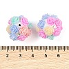 Acrylic Handmade Luminous Polymer Clay Rhinestone Beads CLAY-H003-06B-4