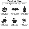 30Pcs 6 Styles Wool Felt Pumpkin Jack-O'-Lantern Party Decorations AJEW-YW0001-24-2