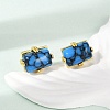 Brass Stud Earrings KK-F358-03G-03-4