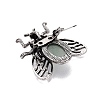 Natural Green Aventurine & Alloy Lapel Pin Brooches GG-N001-04AS-02-3