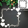 Square with Love Carbon Steel Cutting Dies Stencils PW-WG17619-01-3