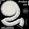 4 Yards Polyester Pleated Lace Trim OCOR-WH0085-42A-2