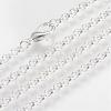 Iron Rolo Chains Necklace Making MAK-R015-60cm-S-1