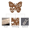 Creative Natural Wooden Wall Hanging Decoration AJEW-WH0331-003-3