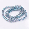 Electroplate Glass Bead Strands EGLA-R064-6mm-09-2