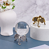 2Pcs 2 Colors Alloy Crystal Ball Holder AJEW-GA0009-66-4