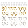 Brass Clip-on Earrings Findings KK-TA0007-66-3