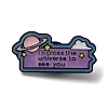 Inspirational Word I'll Cross the Universe to See You & Planet Enamel Pins JEWB-G032-02B-1