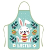 Cute Easter Rabbit Pattern Polyester Sleeveless Apron PW-WG40759-04-1