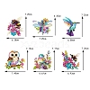 DIY Owl/Bird/Dragonfly Pendant Decoration Diamond Painting Kit PW-WG7B4B5-01-4