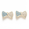 Brass Micro Pave Cubic Zirconia Charms ZIRC-F102-04B-1