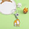 WEWAYSMILE Dog Keychain Car Keychain Pet Pendant Key-Ring Lovely Dog Key-ring Portable Metal Keychain Gift for Pet Lover Birthday Puppy Theme Party Supplies (Akita Dog) JX804A-4