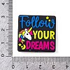 Food Grade Eco-Friendly Unique Unicorn Follow Your Dreams Silicone Focal Beads SIL-K005-02A-3