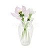 Handmade Lampwork Birthday Flower & Vase Set for Tabletop Display LAMP-D007-003G-1