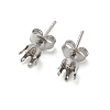 316 Surgical Stainless Steel Stud Earring Findings STAS-Z118-03P-04-1