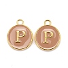 Golden Plated Alloy Enamel Charms X-ENAM-S118-06P-1