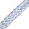 Electroplate Transparent Glass Beads Strands EGLA-N002-32-F01-1