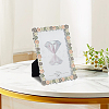 Rectangle Alloy Enamel Photo Frame Stand AJEW-WH0794-85-5