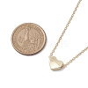 Brass Heart Pendant Necklaces for Women NJEW-JN04895-3